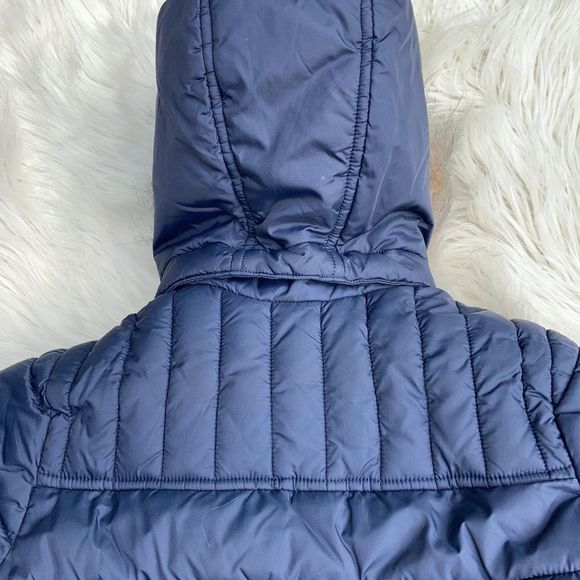 H&M Hooded Blue Puffer Jacket Size 3-4 Year Old - Picture 5 of 12